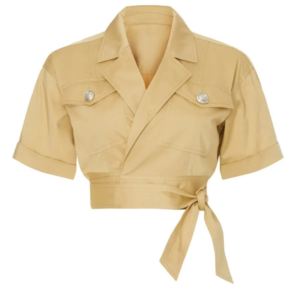Derek Lam 10 Crosby Wrap Crop Top Sz. 40 (Medium)